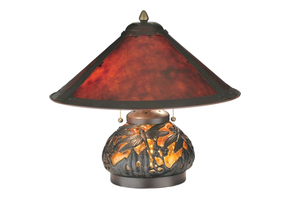 Meyda Tiffany 118681 15.5" H Van Erp Amber Mica Lighted Base - Amber Mica / - Image 1 of 1