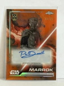 2024 Topps Chrome Star Wars Marrok Paul Darnell Debut Auto Orange 4/25 - Picture 1 of 3