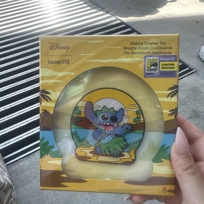  2025 SDCC Loungefly Exclusive Stitch Slider Pin LE 840 NEW In Hand! Sold Out! - Image 1 of 2
