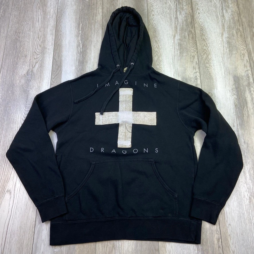 Imagine Dragons Hoodie Mens Small Black White Official Smoke And Mirrors Tour - Image 1 of 4