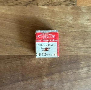 Winsor & Newton Artists’ Watercolour Paint Half Pan Winsor Red* - Picture 1 of 4