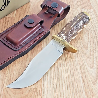 Cuchillo fijo Schrade Uncle Henry 5,25" hoja de acero inoxidable mango Staglon 090 Foto 1 de 4
