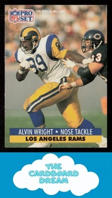 Alvin Wright 1991 Pro Set #206 Los Angeles Rams - Image 1 of 2