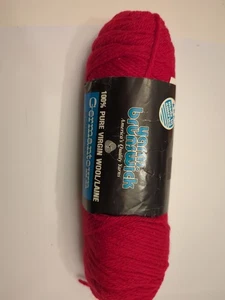 Brunswick Germantown Knitting Worsted Yarn 100% Wool Red Skeins Vintage - Picture 1 of 7