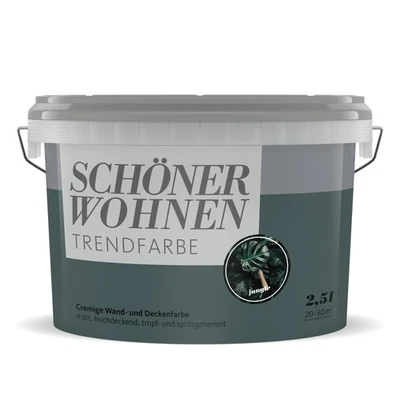 SCHÖNER WOHNEN Trendfarbe Wandfarbe Deckenfarbe jungle 2,5 l - Bild 1 von 2