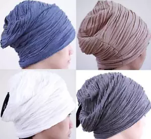 1 Pack Men's Winter Beanie Beret Hat Plicate Baggy Slouchy Oversized Cap - Picture 1 of 10