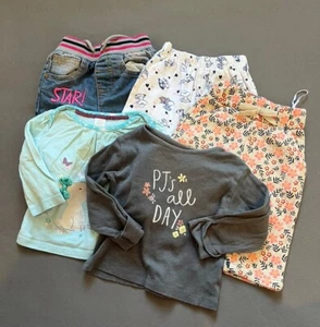 Baby Girl Clothes Bundle 3-6 Months Outfits 5 Pieces Trousers Tops Jeans Sets - Picture 1 of 9