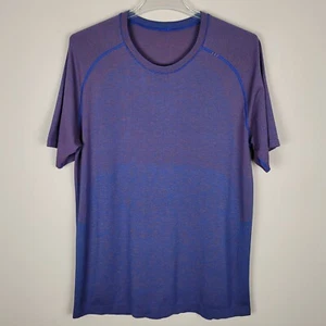 Lululemon Gr. L Metal Vent Tech Kurzarmshirt blau orange - Bild 1 von 9
