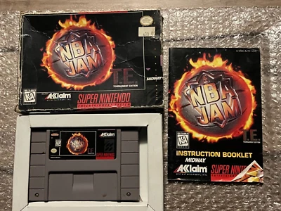 NBA Jam: Tournament Edition (Super Nintendo Entertainment System, 1995) CIB - Image 1 of 4