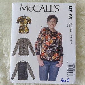 McCall's 7195 Pull Over Top Sewing Pattern * Size: L - XXL - Picture 1 of 4