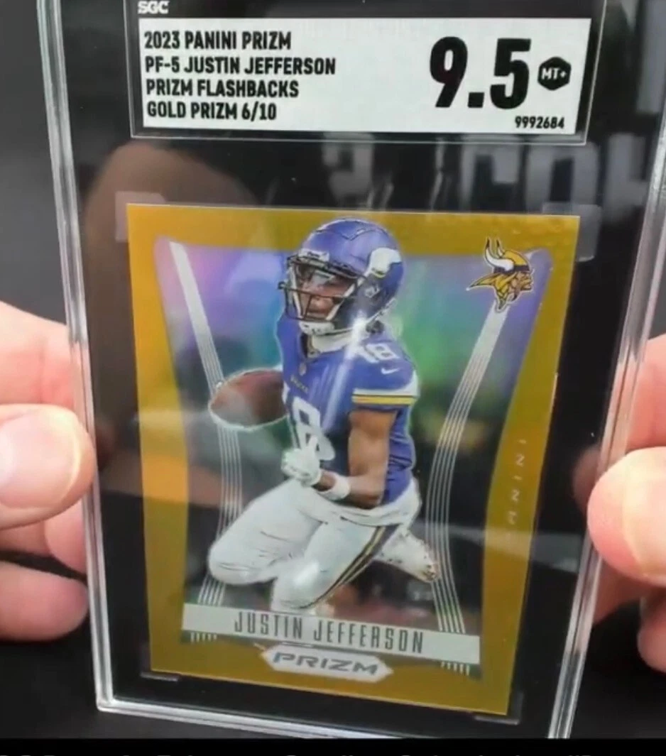 2023 Prizm Justin Jefferson Gold Prizm Flashback /10 Vikings!