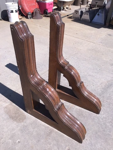 Pair Matching Oak Corbels Cover