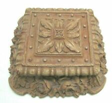 Vintage Syroco Pressed Wood Ornate Cigarette / Trinket Box. Floral Motif  5½”