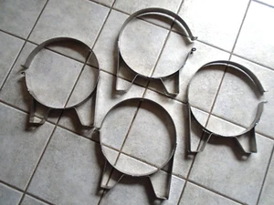 Paccar 13" air cleaner band, 4 mounting bracket,polised stainless steel, new - Picture 1 of 3