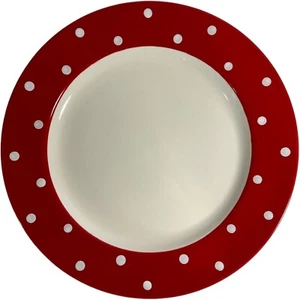 Spode Baking Days 12" Chop Plate Round PLATTER Red Polka Dot Retired RARE! 13" E - Picture 1 of 9