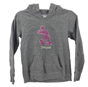 Disney Parks Hoodie Mädchen groß Mickey Mouse grau rosa Pailletten Maus - Bild 1 von 10