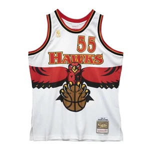 Camiseta deportiva swingman Dikembe Mutombo Atlanta Hawk 1996-97 de Mitchell & Ness - blanca/roja - Imagen 1 de 4
