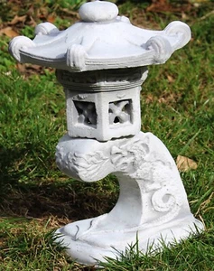 Dekofigur Deko asiatische Steinlaterne japanische Laterne H 31cm 3-teilig Beton - Bild 1 von 7