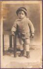 Cute African American Kid in Winter Wear Vintage Real Photo Postcard