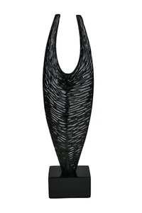 Escultura abstracta de laca - negra con base negra - Imagen 1 de 1