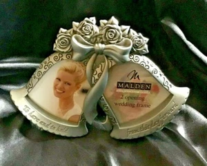 NIB 6 x 5" Beautiful Malden Wedding Bell Frame 2 Opening - Picture 1 of 2