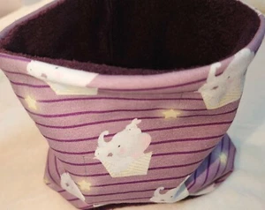 Schlupfschal Loop Halssocke Baby  Handmade Fleece lila Elefant Boot - Bild 1 von 3
