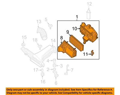 Б/у воздухоочиститель в сборе подходит: 2010 Nissan Maxima класса A - Изображение 1 из 3