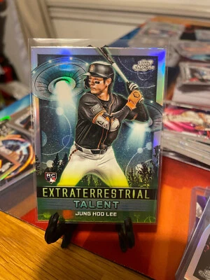 2024 Topps Chrome Cosmic Jung Hoo Lee Rookie Extraterrestrial Refractor - Image 1 of 2