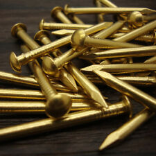 100PCS/250g SOLID BRASS PANEL PINS NAIL TACK  Pure Copper Nails Round Head Gold