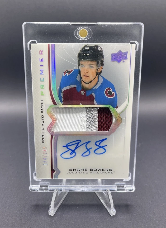 2020-21 Upper Deck Premier Rookie Auto Patch RPA #AR-SB Shane Bowers /249 - Image 1 of 2