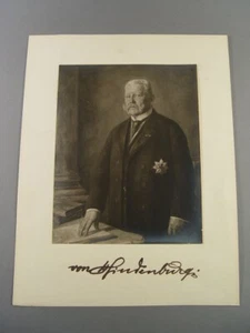 Paul von Hindenburg Geschenkbild als Reichspräsident mit Unterschrift Autogramm - Bild 1 von 5