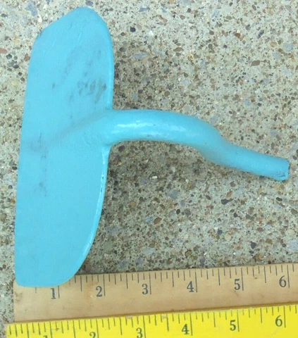 Vintage  HOE HEAD, TURQUOISE  Nice Early Garden Tool or Farm Decor Cover