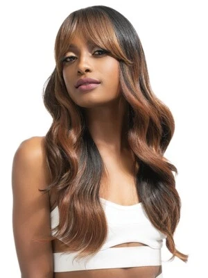 Janet Collection MELT VEIL BANG PRIME UNIMIX HD360 w/ 13*6 Frontal FUJU Lace Wig - Image 1 of 4