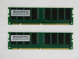 2GB (2X1GB) SDRAM MEMORY RAM PC133 NON-ECC NON-REG DIMM 16chip - Picture 1 of 1