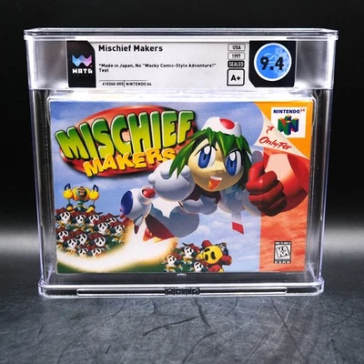 WATA 9.4 A+ Travesuras Nintendo 64 N64 NO WACK Nuevo Sellado de Fábrica CGC VGA Foto 1 de 2