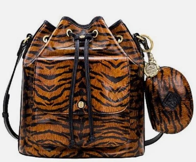 Bolso de cuero Patricia Nash "Sabina" con cordón ~ Tigre NUEVO CON ETIQUETAS HSN $245.00 Foto 1 de 4