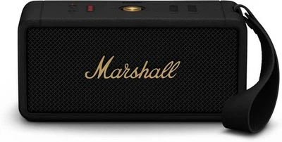 Marshall Middleton kabelloser tragbarer Bluetooth-Lautsprecher Schwarz IP67 NEU