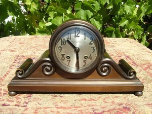 VTG. CHELSEA CLOCK CO. BOSTON TAMBOUR SCROLL MANTLE SHELF CLOCK SERIAL# 179916 - Picture 1 of 10
