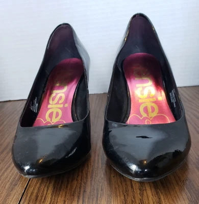 Zapatos de tacón Kensie de cuero negros brillantes para mujer talla 8 Foto 1 de 4