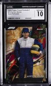 2024 Topps Finest #74 Ayrton Senna - Gold Refractor [#30/50] CGC 10 GEM MINT - Bild 1 von 2