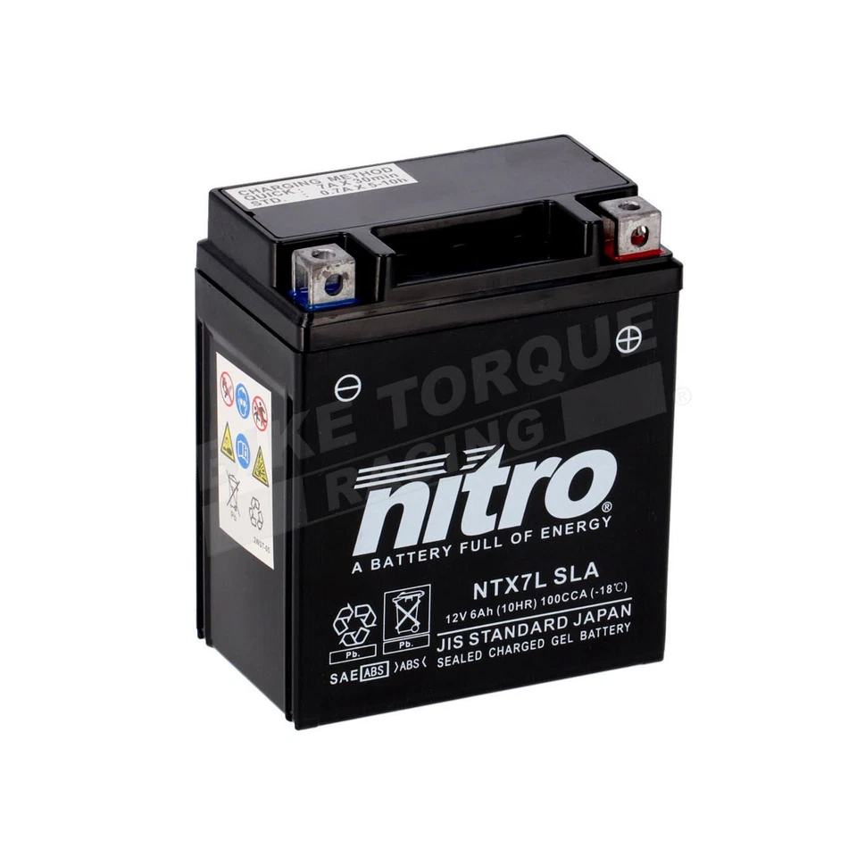 Nitro NTX7L AGM Gel Battery to fit HONDA VTR 250 (98-02) - Image 1 of 1