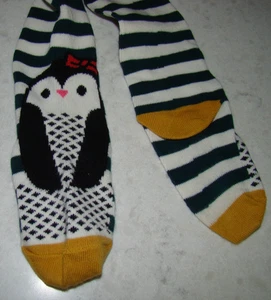 Neu Matilda Jane Mädchen Größe 2 POLAR PALS Strumpfhose Pinguin grün Streifen Mädchen - Bild 1 von 4