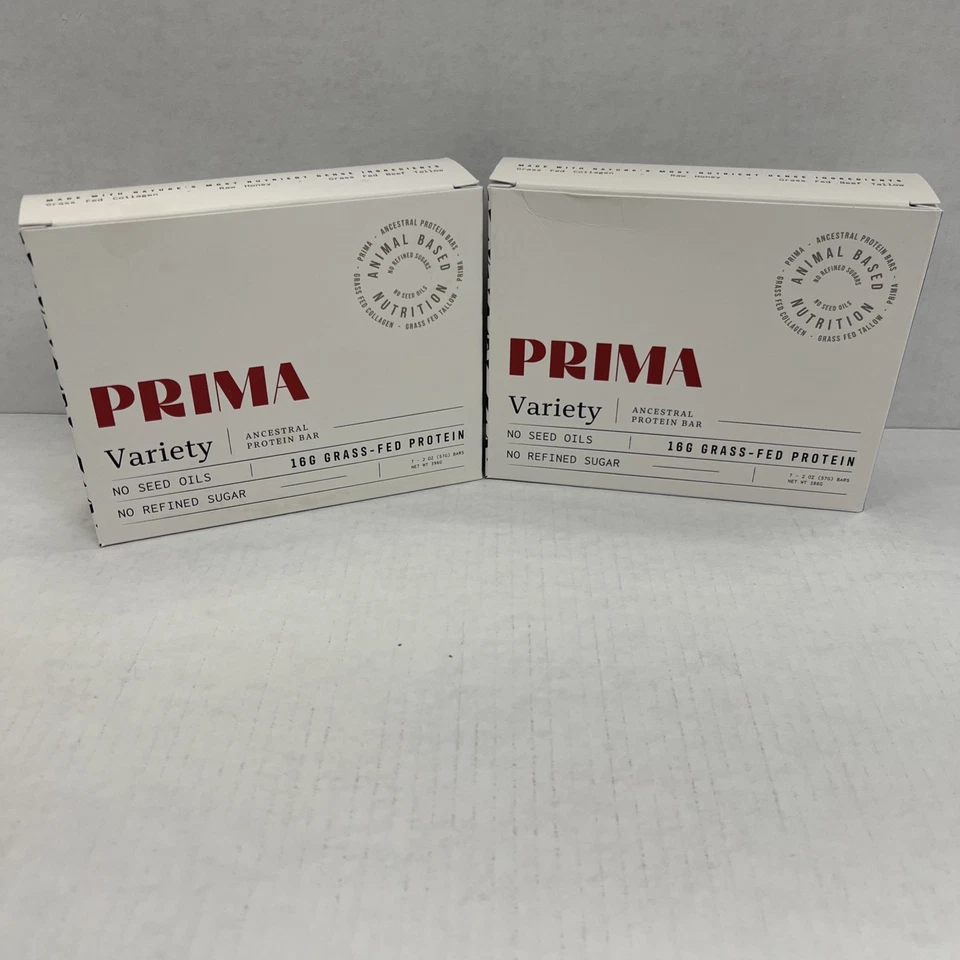 11 PRIMA Ancestral Grass Fed Protein Bars. Variety Pack. Exp 01/2027