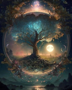 Diamond Art Kits for Adults, Tree 5D Diamond Painting Kits for Beginner DIY Gem. - Picture 1 of 4