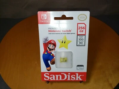 SanDisk 256GB Offical Nintendo Switch MicroSDXC Memory Card SDSQXAO256GATCZN - Image 1 of 4