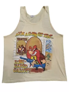 Yosemite Sam 1989 Yellow Tank Top Men Size XL - Picture 1 of 7