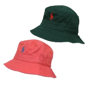Polo Ralph Lauren Solid Safari Bucket Cap Hat with pony - 2 color options - - Picture 1 of 7