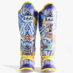 RAJA Shin Guards Muay Thai Boxing MMA Combat Fight Gym Hanuman Monkey Literature - Picture 1 of 6