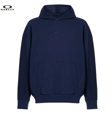 OAKLEY Hombres Doble French Terry Camisas con Capucha Azul Marino Casual Top ... - Imagen 1 de 3