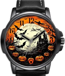 Halloween Kunst Cartoon Stil einzigartige Unisex schöne Armbanduhr UK SCHNELL - Bild 1 von 1